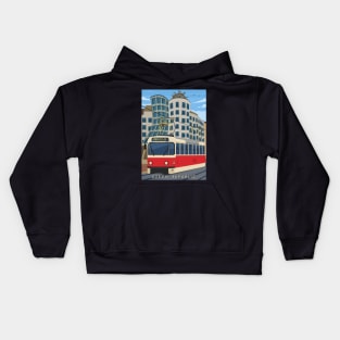 The Prague tramway Czech Republic Kids Hoodie